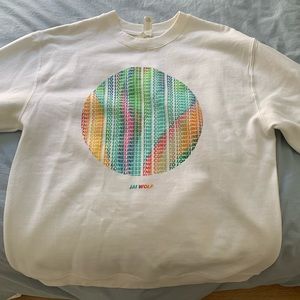 Jai Wolf Color Orb White Crewneck